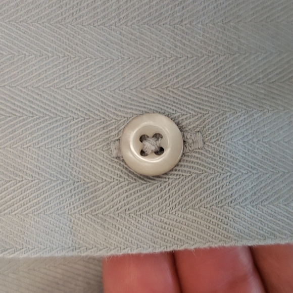 Mens Blue Button Down Collar Dress Shirt - Picture 5 of 7